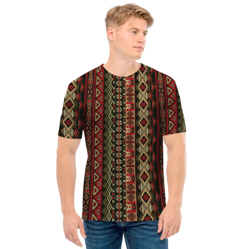 African Ethnic Pattern Print Men's T-Shirt