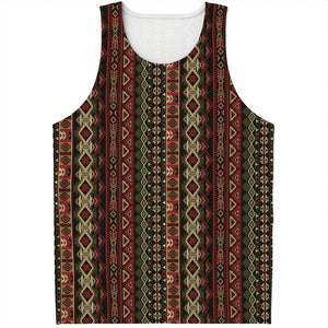 African Ethnic Pattern Print Men's Tank Top