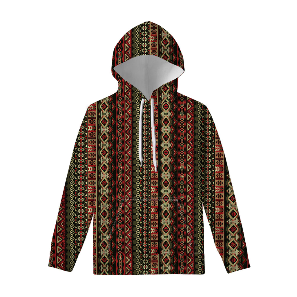 African Ethnic Pattern Print Pullover Hoodie