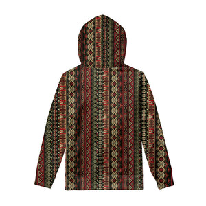 African Ethnic Pattern Print Pullover Hoodie