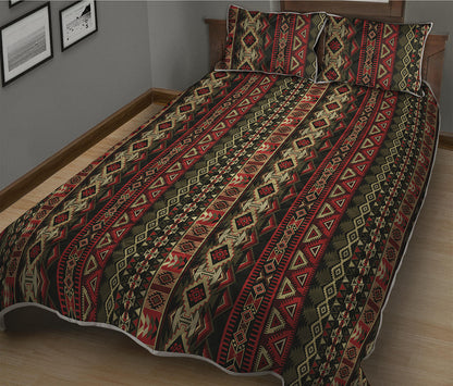 African Ethnic Pattern Print Quilt Bed Set