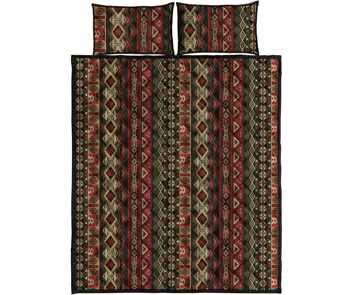 African Ethnic Pattern Print Quilt Bed Set