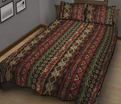African Ethnic Pattern Print Quilt Bed Set