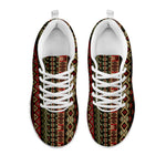 African Ethnic Pattern Print White Sneakers