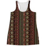 African Ethnic Pattern Print Women's Racerback Tank Top