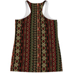 African Ethnic Pattern Print Women's Racerback Tank Top