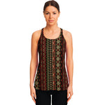 African Ethnic Pattern Print Women's Racerback Tank Top