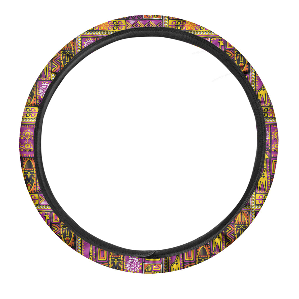 African Ethnic Tribal Inspired Print Car Steering Wheel Cover