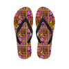 African Ethnic Tribal Inspired Print Flip Flops