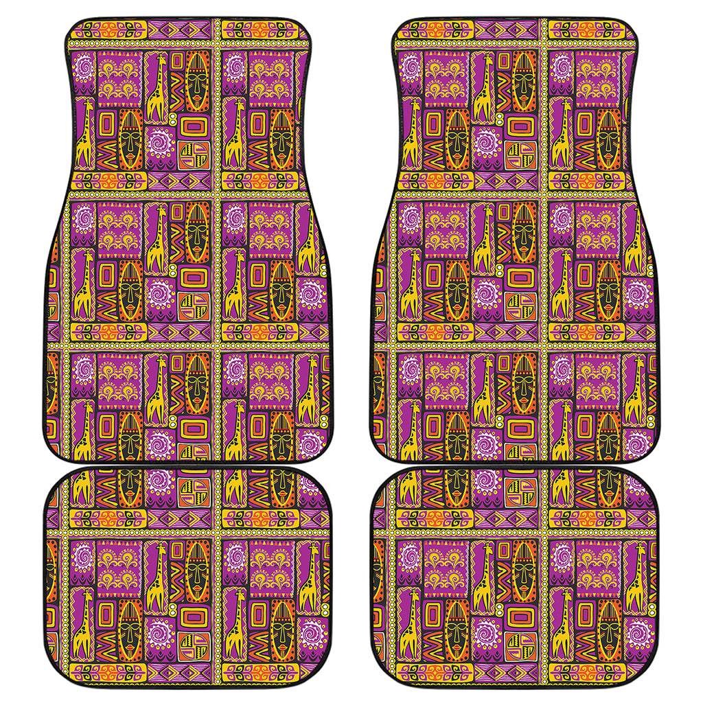 African Ethnic Tribal Inspired Print Front and Back Car Floor Mats