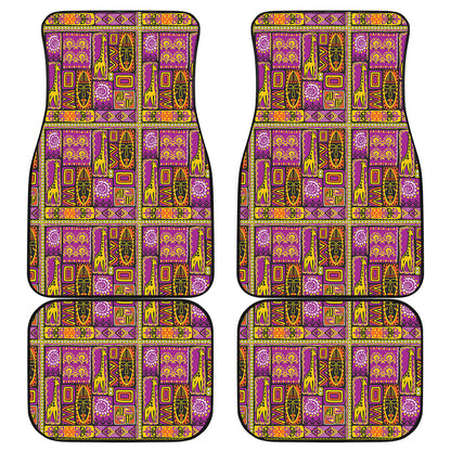 African Ethnic Tribal Inspired Print Front and Back Car Floor Mats
