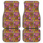 African Ethnic Tribal Inspired Print Front and Back Car Floor Mats