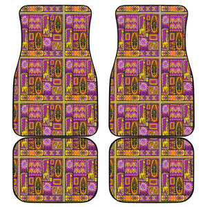 African Ethnic Tribal Inspired Print Front and Back Car Floor Mats