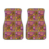 African Ethnic Tribal Inspired Print Front Car Floor Mats