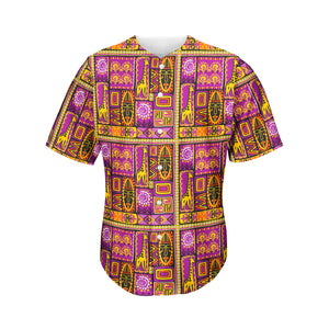 African Ethnic Tribal Inspired Print Men's Baseball Jersey