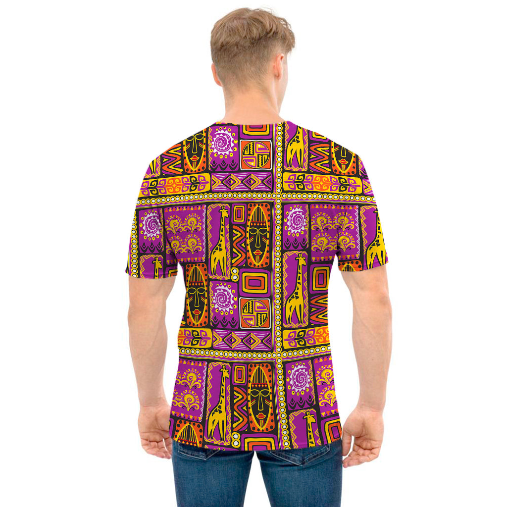 African Ethnic Tribal Inspired Print Men's T-Shirt