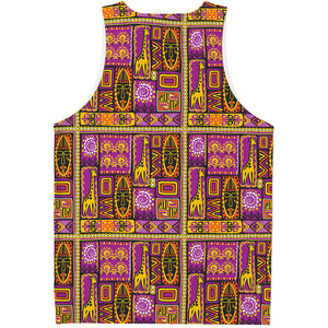 African Ethnic Tribal Inspired Print Men's Tank Top