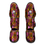 African Ethnic Tribal Inspired Print Muay Thai Shin Guard