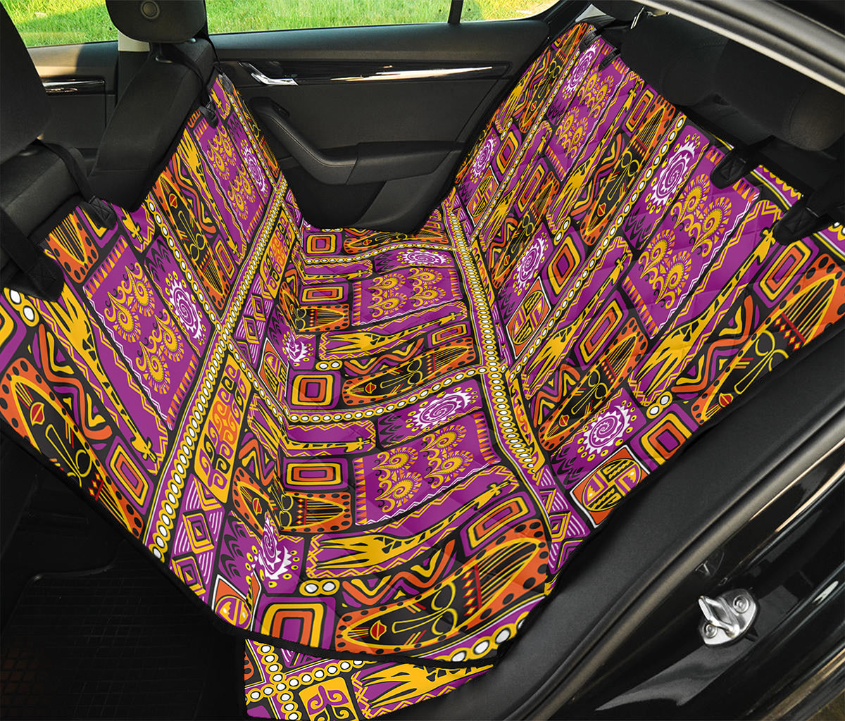 African Ethnic Tribal Inspired Print Pet Car Back Seat Cover