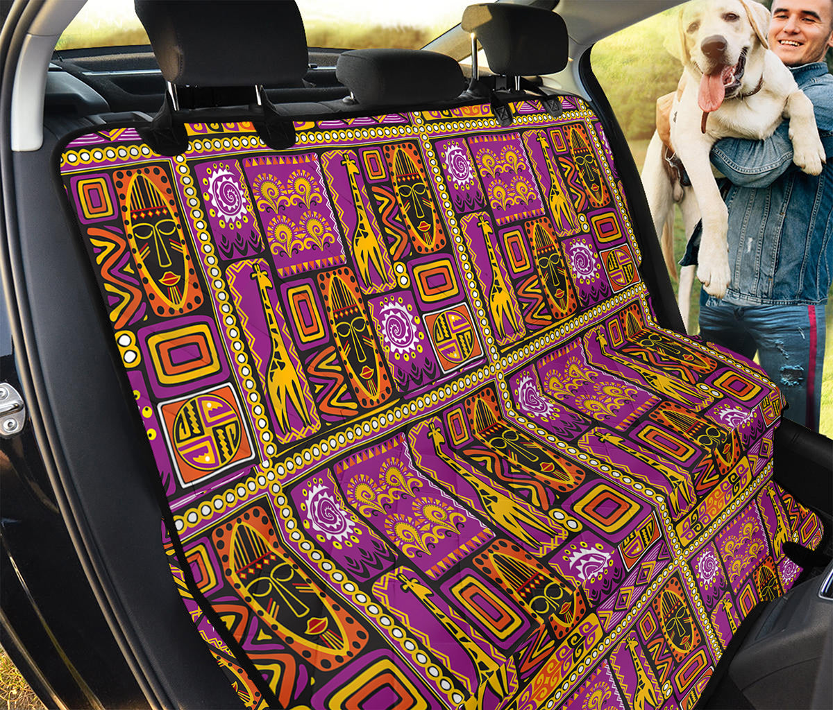 African Ethnic Tribal Inspired Print Pet Car Back Seat Cover