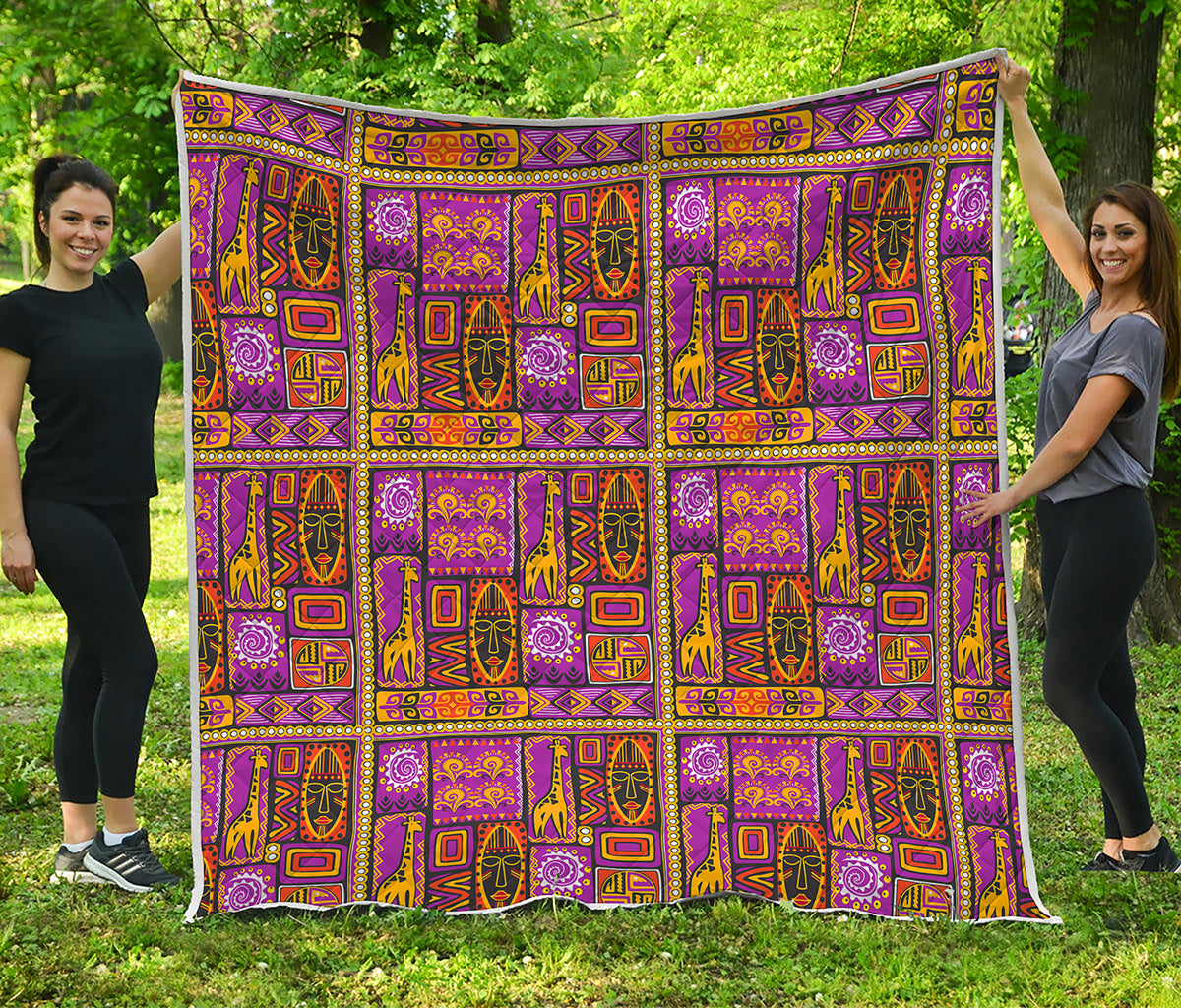 African Ethnic Tribal Inspired Print Quilt