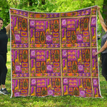 African Ethnic Tribal Inspired Print Quilt