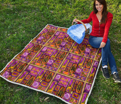 African Ethnic Tribal Inspired Print Quilt