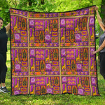 African Ethnic Tribal Inspired Print Quilt