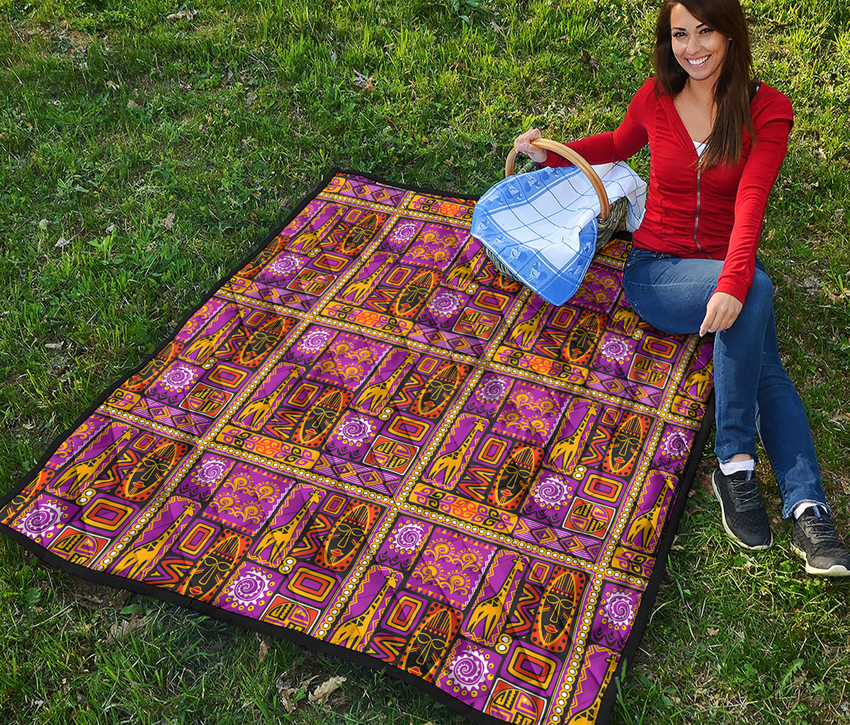 African Ethnic Tribal Inspired Print Quilt
