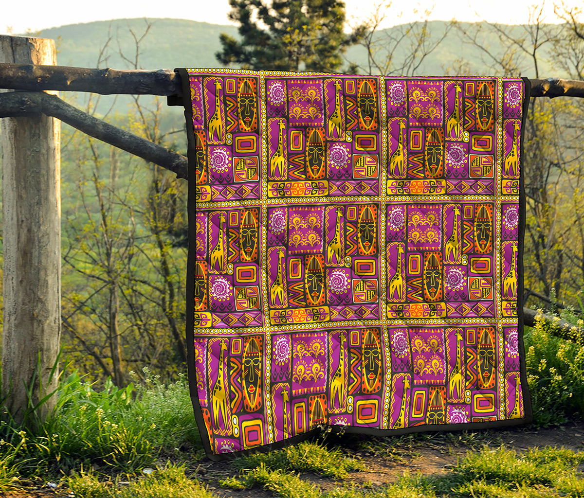 African Ethnic Tribal Inspired Print Quilt
