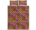 African Ethnic Tribal Inspired Print Quilt Bed Set