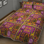 African Ethnic Tribal Inspired Print Quilt Bed Set
