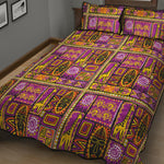 African Ethnic Tribal Inspired Print Quilt Bed Set