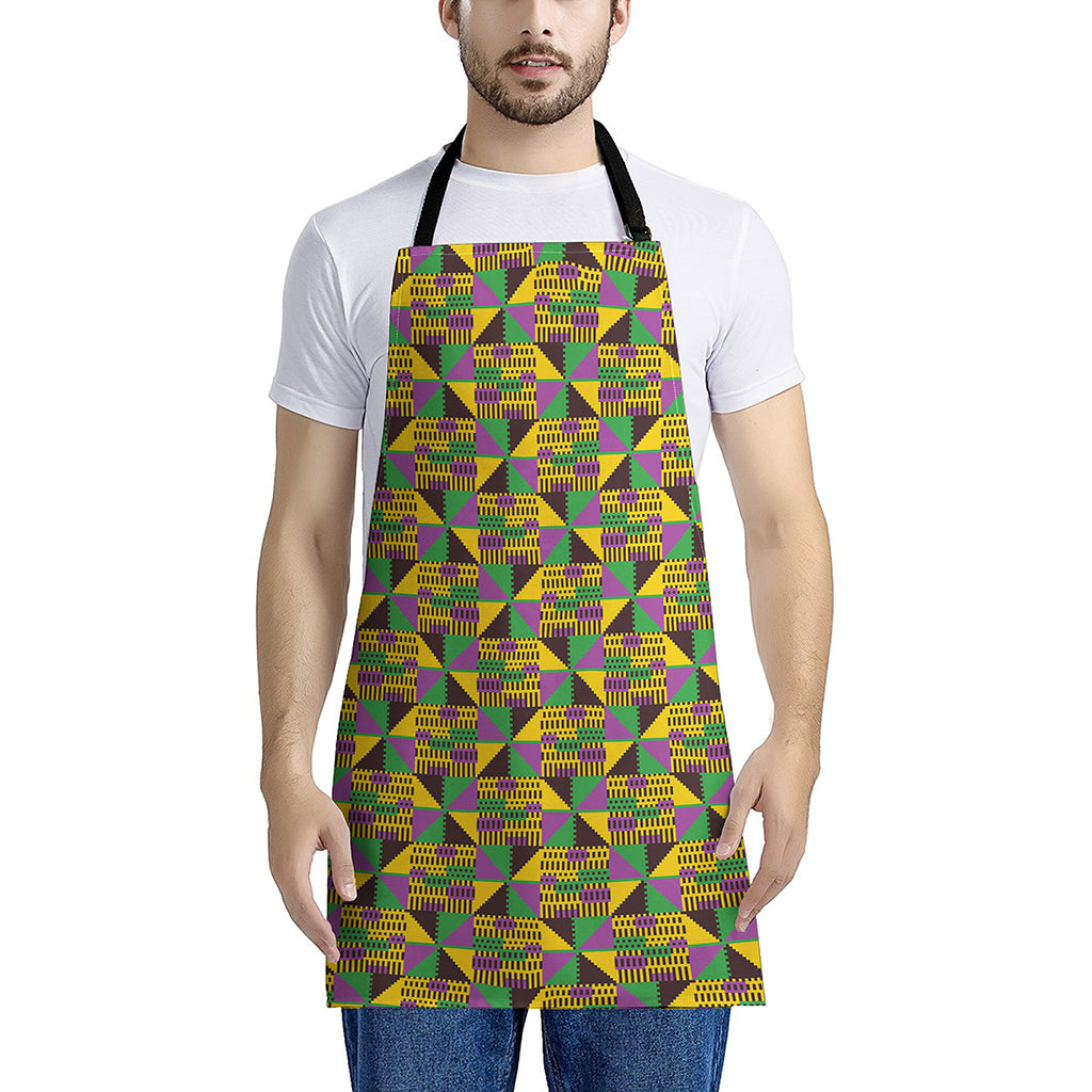 African Kente Pattern Print Apron