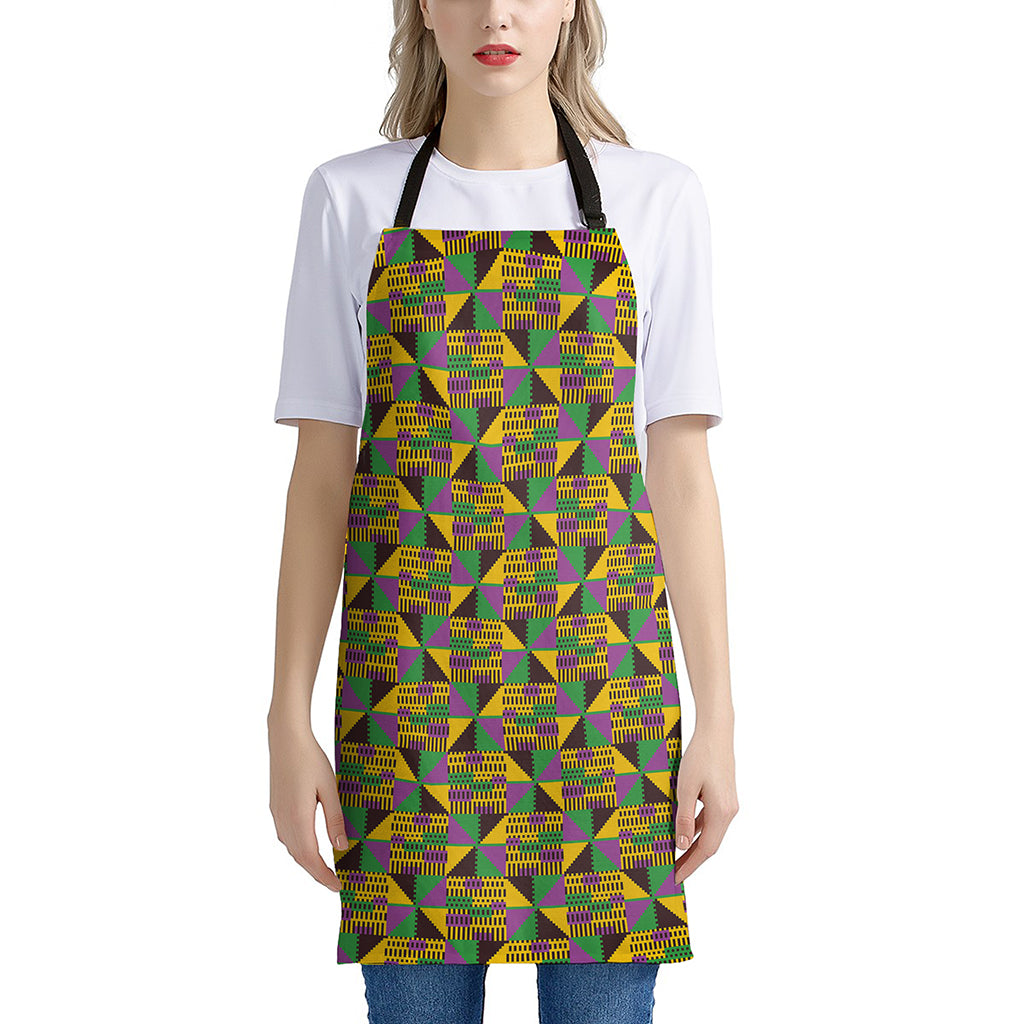 African Kente Pattern Print Apron