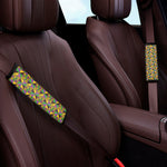 African Kente Pattern Print Car Seat Belt Covers