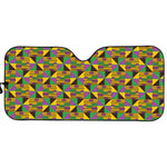 African Kente Pattern Print Car Sun Shade