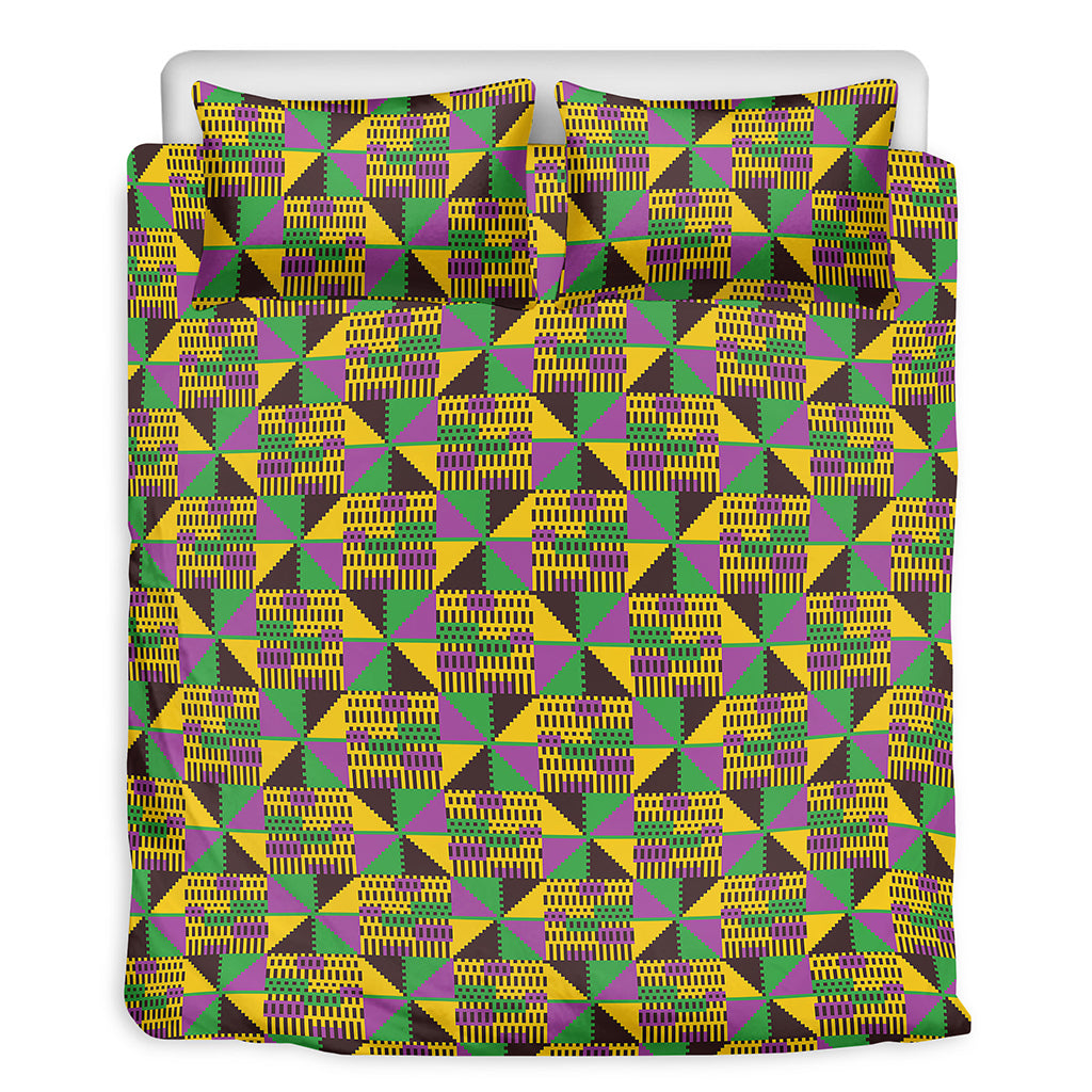 African Kente Pattern Print Duvet Cover Bedding Set