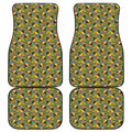 African Kente Pattern Print Front and Back Car Floor Mats