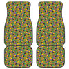 African Kente Pattern Print Front and Back Car Floor Mats