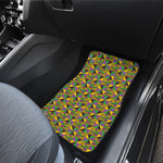 African Kente Pattern Print Front and Back Car Floor Mats