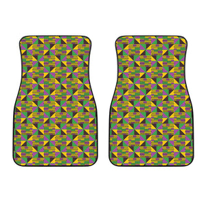 African Kente Pattern Print Front Car Floor Mats