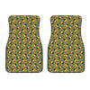 African Kente Pattern Print Front Car Floor Mats