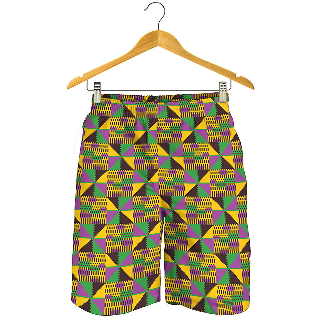 African Kente Pattern Print Men's Shorts