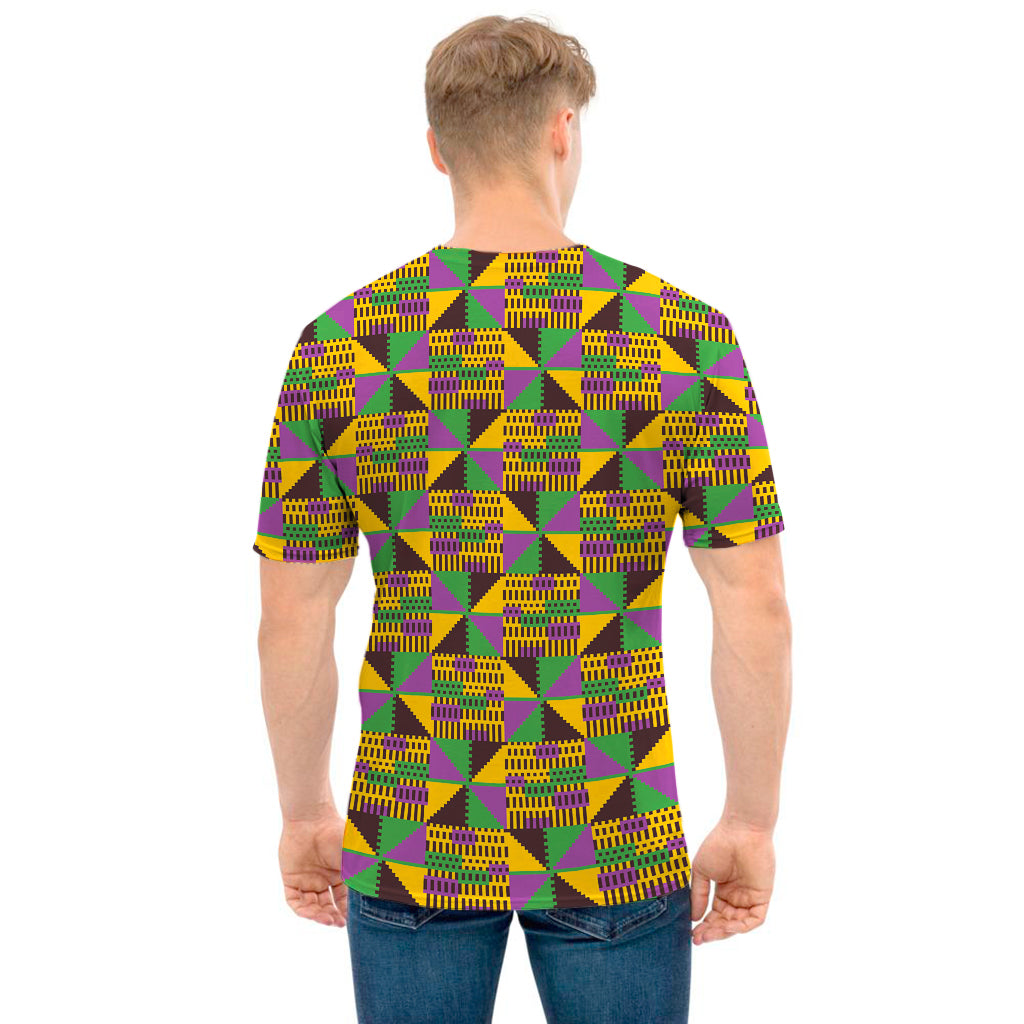 African Kente Pattern Print Men's T-Shirt