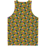 African Kente Pattern Print Men's Tank Top