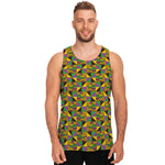 African Kente Pattern Print Men's Tank Top