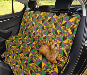 African Kente Pattern Print Pet Car Back Seat Cover