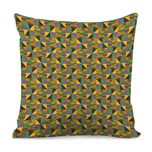African Kente Pattern Print Pillow Cover