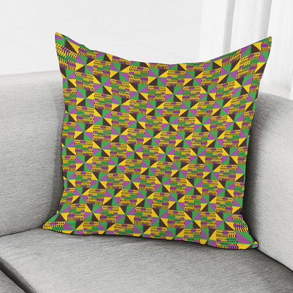 African Kente Pattern Print Pillow Cover